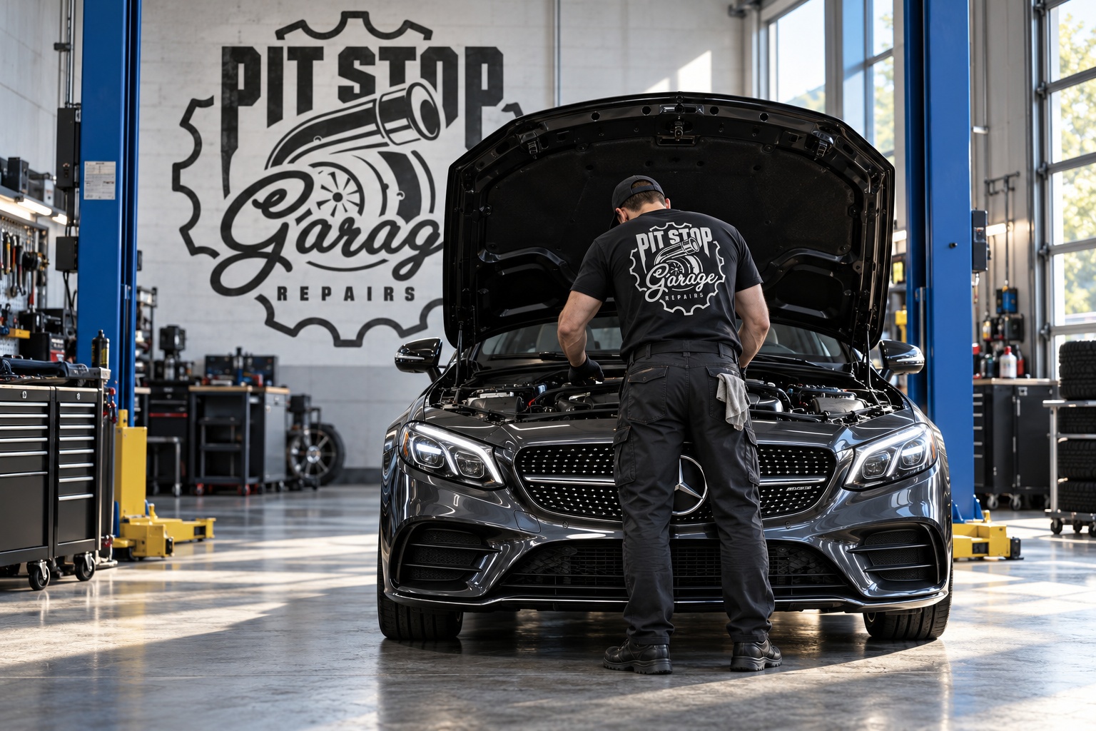 Сервизната база на Pit Stop Garage